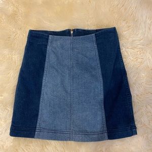Free People Paneled Denim Skirt